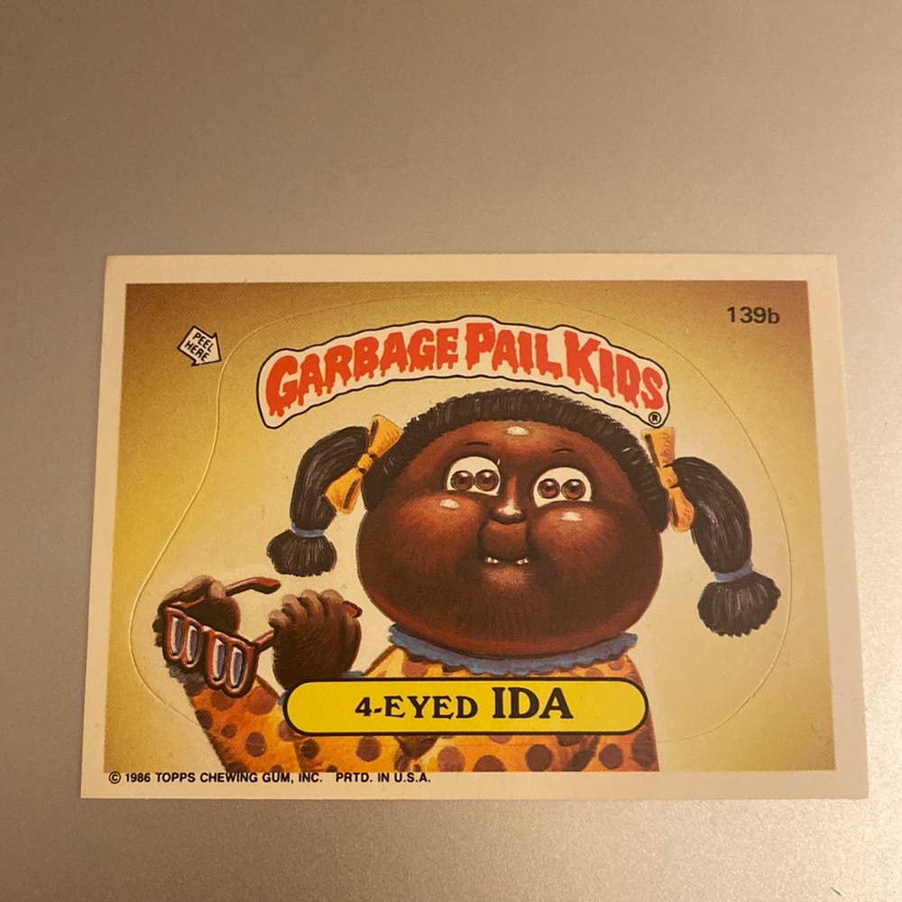 4-Eyed Ida 139b Garbage Pail Kids Sticker